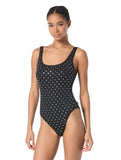 Michael Michael Kors Womens Stud Scoopneck One Piece Swimsuit MM89312 Black 6