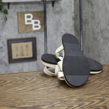 A New Day Toe Ring Cross Strap Sandals with Buckle White / Black 6M