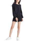 Black Tape Womens Textured Knit Stretchy Raglan-Sleeve Sweater 1927002 M Black S