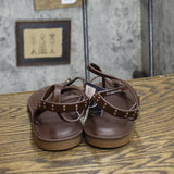 Universal Thread Womens Nikki Studded Thong Sandals 89998544 Brown 9.5M