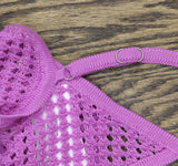 Hurley Womens Crochet Mini Cover Up Swim Beach Dress Orchid Purple XS/S