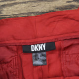 DKNY Womens Solid Straight-Leg Side Pocket Pants UE4PA340 Sangria Red 14