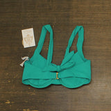 Becca Womens Ruched Underwire Bikini Swim Top 853557 Peacock Blue D