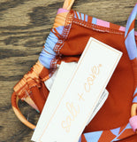 Salt + Cove Sweetheart Bralette Bikini Swim Top 807140 Red Orange Multi L