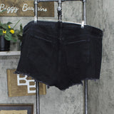 Abercrombie & Fitch Womens Curve Love Frayed Denim Jean Shorts Black 37
