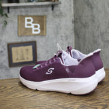 S Sport By Skechers Womens Prancie Step-Ins Low Top Sneakers Burgundy Purple 11M