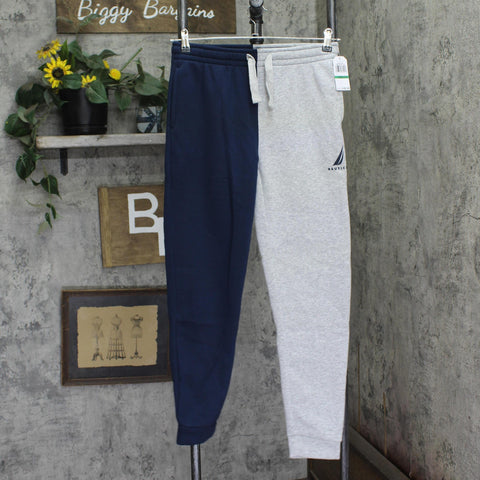 Nautica Boys Color Blocked Jogger Sweatpants NSFIC07F-468 Navy / Gray L