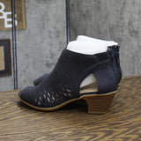 Easy Street Womens Sunrise Block Heel Sandals SUNRS Navy Blue 6.5M