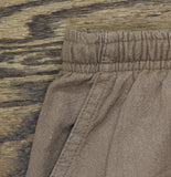 Cathy Daniels Waist Drawstring Capris with Button Hem and Pockets Tan Brown 1X