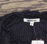 Miken Juniors Tiered Dress Swim Cover-up I9672P544 Black Lurex Stripe XL
