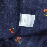 Laura Scott Womens Woven Button Up Sleeveless Shirt 2395-14 Navy Blue Cherry 3X