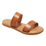 Universal Thread Womens Freya Two Band Slide Sandals 92244841 Cognac Brown 11M