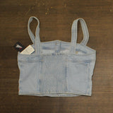 Levi's Womens Denim Drea Tank Adjustable Strap Never Going To Change Blue L