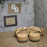 A New Day Womens Meg Sandals Double Band Buckle 94748234 Beige Brown 7.5M