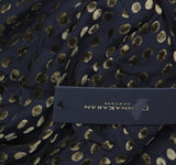 Donna Karan Womens Burnout Velvet Sleeveless Midi Dress Black / Gold Multi 4