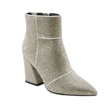 A New Day Cailin Ankle Sparkling Block Heel Booties 90511490 Silver Gray 7.5M