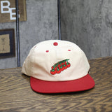 Monte's Fine Foods Tomato Vine Baseball Snapback Hat Khaki / Red