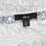 Ellos Womens V-Neck Unlined Lightweight Tunic Shirt Dress White / Black 4X