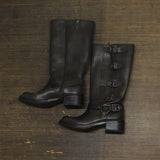 Wild Fable Womens Rebel Tall Moto Buckle Boots 90366583 Brown 6M