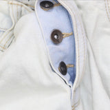 WYX Womens Vintage Denim Work Shorts Button Fly Distressed Light Blue 30