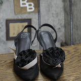 A New Day Womens Fleur Florette Slingback Heels 90972826 Black 8M