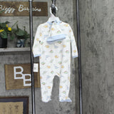 Little Me Boys Baby Dinomite Footie & Hat Set LBQ11373N White Multi 9M