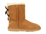 UGG Girls Bailey Bow II Sheepskin Shearling Boots 1017394T Chestnut Brown 7T