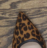 A New Day Womens London Slingback Flats Animal Print Sandals Cheetah Brown 6.5M