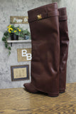 A New Day Tambra Mid-Calf Boots Faux Leather 94568863 Burgundy Red 7M