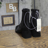 A New Day Celaena Mesh Block Heel Mid-Calf Boots 94568455 Black 6.5M