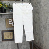 Gloria Vanderbilt Petite Amanda High Rise Straight-Leg Jeans White 14P Short