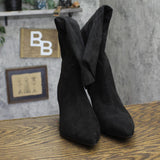 A New Day Womens Justice Boots Faux Suede 94568877 Black 7.5M-WC