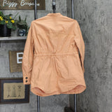 Universal Thread Women's Utility Button Up Coat Jacket 84021220 Coral Orange XS