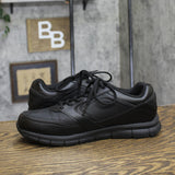 S Sport by Skechers Mens Low Top Relaxed Fit Work Shoes Slip Resistant Black 9.5