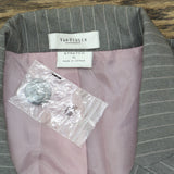 Van Heusen Womens Stretch 2-Button Pinstripe Blazer Jacket Gray / Purple XL