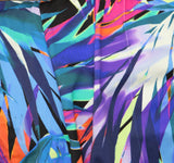 Swim Solutions Tropical Leaves Bow-Front Swim One Piece Dress Black / Multi 16