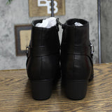 Propet Women's Leather Ankle Boots WFX175L Black 8W