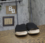 Easy Spirit Womens Amari Sporty Flat Slide Sandals Black 9M