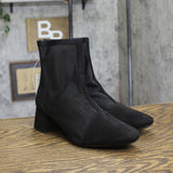 A New Day Womens Celaena Boots Block Heel Mesh 94568455 Black 6.5M
