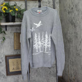 Woolrich X TGT Woods Jacquard Crewneck Pullover Sweater Heather Gray L Tall