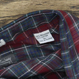 Evan Von Furstenberg Mens Long Sleeve Button Up Shirt Red Gray Multi XL