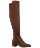 Michael Michael Kors Block Heel Riding Boot with Side Zip Mocha Brown 11M