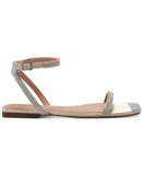Inc International Concepts Women's Persida Flat Sandals Crystal Brown 7.5M