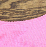 Salt + Cove Ribbed Scrunch One-Piece Swimsuit SC251007PO Malibu pink S