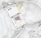 Michael Michael Kors Womens Plus Size Metallic-Print Flare-Sleeve Top White 1X