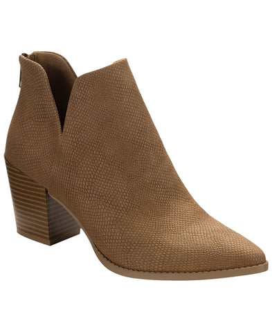 Sun + Stone Womens Pull On Elizaa Booties 10010962100 Cognac Brown 12M