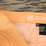 Dg2 by Diane Gilman Womens Distressed Straight Leg Jeans Peach Orange 16W Tall