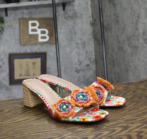 Betsey Johnson Womens Dietrich Heeled Sandal DIET01S5 White Multi 10