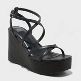 Wild Fable Ronnie Strappy Platform Wedge Heels with Memory Foam Insole 89886303