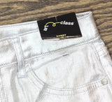 Art Class Girls High-Rise Baggy Metallic Wide Leg Denim Pants Silver Gray 16